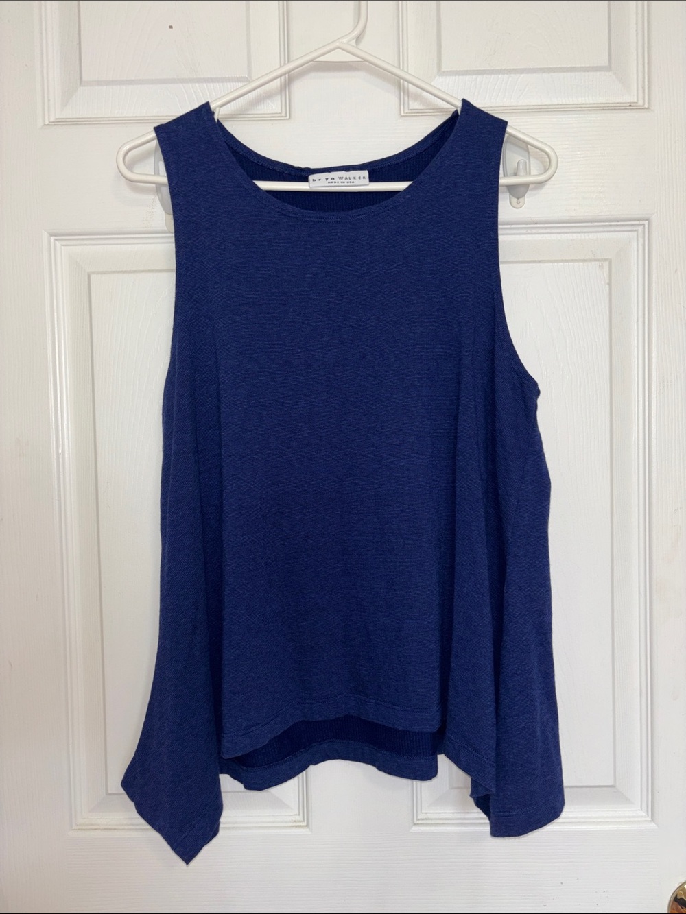 bryn Walker Sleeveless made in the USA Knit Swing Top - Navy
